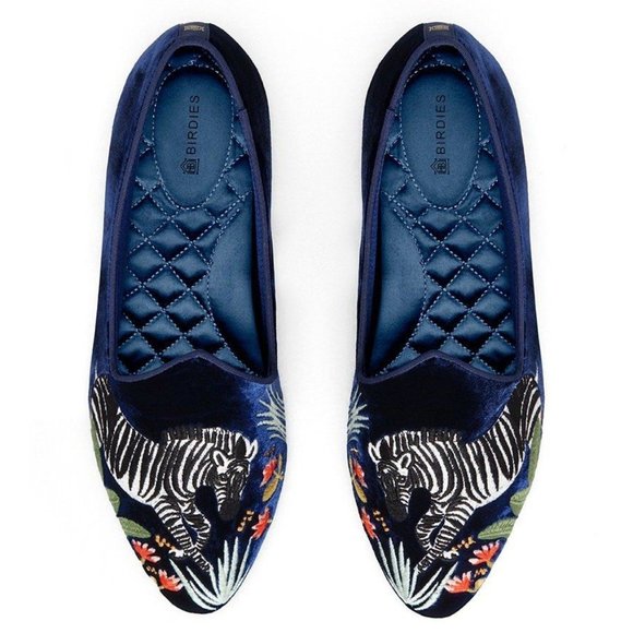 Birdies Shoes - Birdies x Minted - The Heron Wild Zebra - Limited